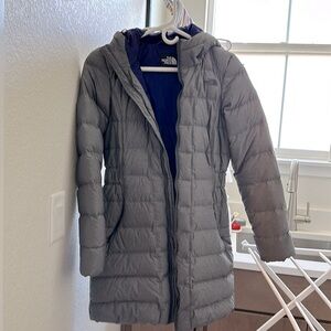 Women’s thigh length North face down coat